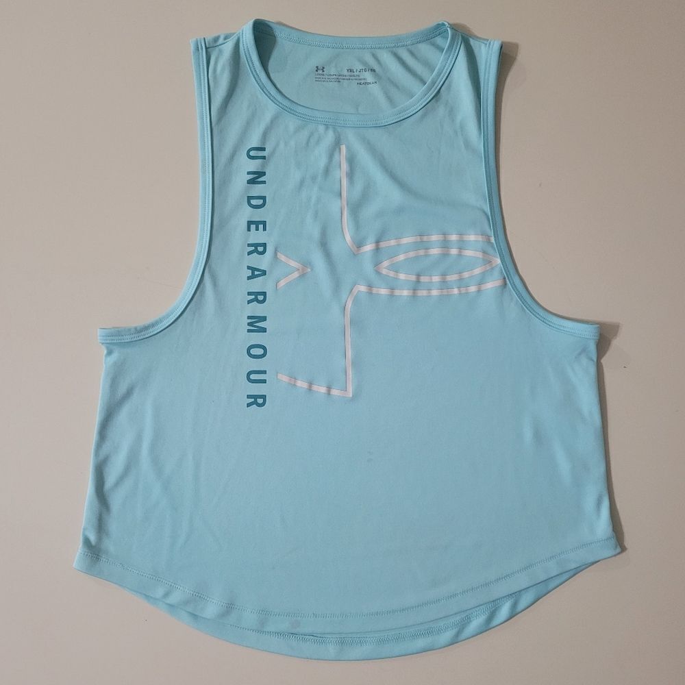 Under Armour Girl's Aqua HeatGear® Graphic Front Tank Top